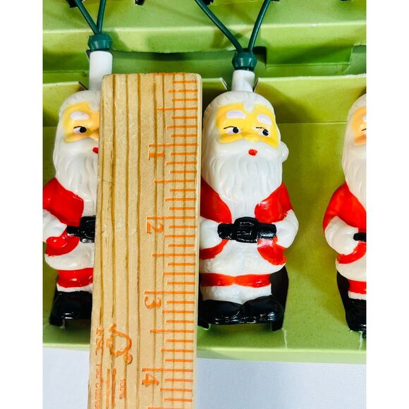 VTG GE Merry Midget 12 Santa Lights Blow Mold TESTED WORK Japan Christmas - Picture 7 of 7